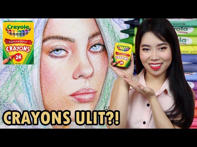 How to Draw Portrait Using Crayon Art Challenge 2 | Billie Eilish | Tagalog Philippines