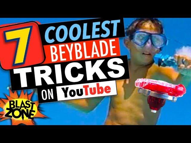 7 Coolest Beyblade Tricks on Youtube!  Epic Compilation of Funny Beyblade Burst Tricks & Fails!