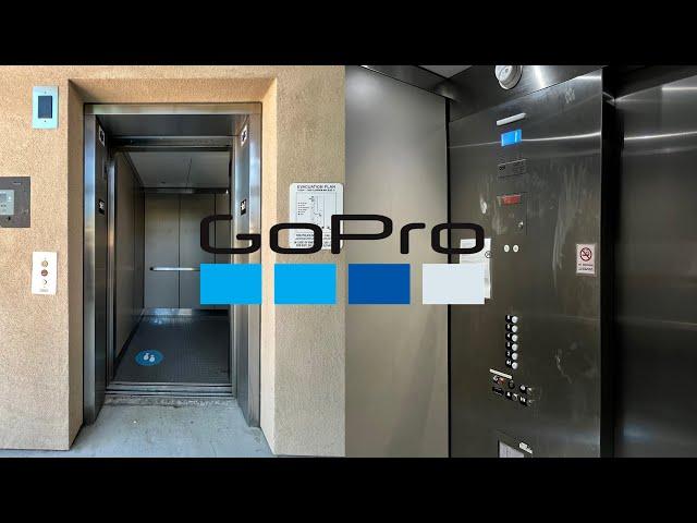 Nice Interaction! 2 OTIS Gen2 Traction Elevators - GoPro Garage - San Mateo, CA