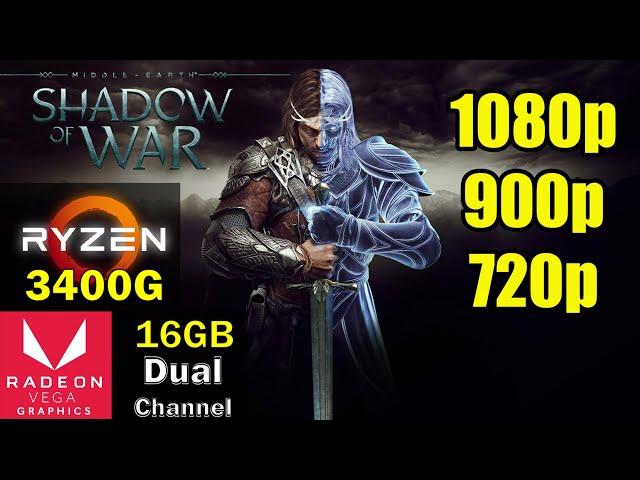 Middle earth: Shadow of War | Ryzen 5 3400g + Vega 11 + 16gb Dual Channel (3200mhz) | Game Test