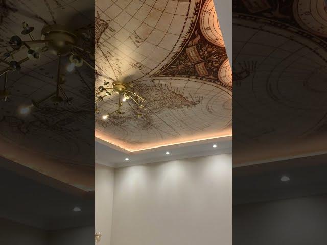 Ремонт. Потолок Карта мира в подростковой/детской комнате. Заметки дизайнера с Татьяной Толстоуховой
