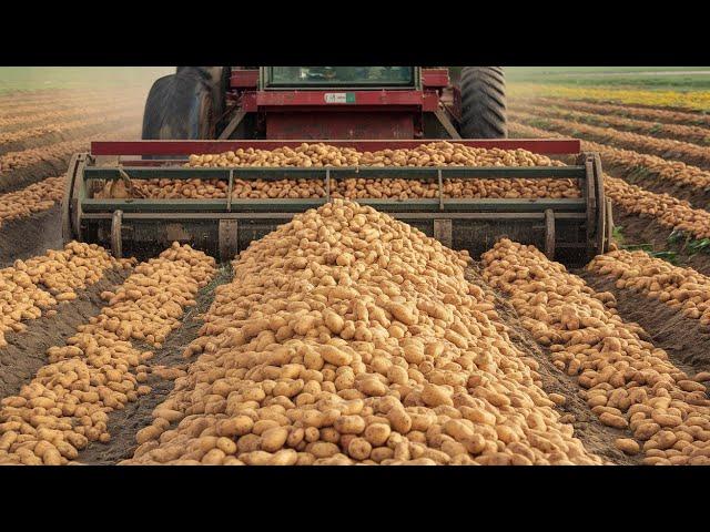 How Farmers Harvest Thousands Of Tons Of Apple, Potato, Corn,... | Farming Documentary