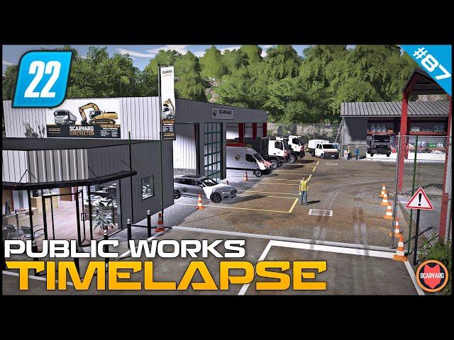  The New Base Is Now Open - Moving Equipment To New Headquarters ⭐ FS22 City Public Works Timelapse