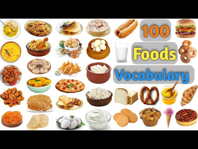 Foods Vocabulary ll About 100 Foods Name In English With Pictures