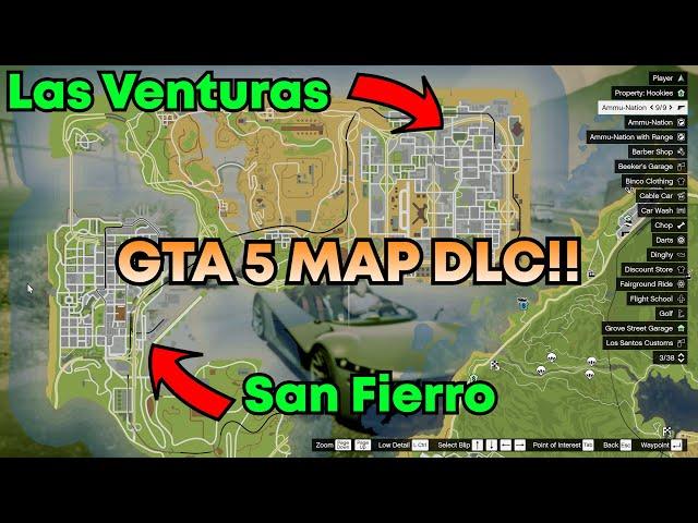 GTA 5 MAP EXPANSION DLC Las Venturas + San Fierro Showcase! (GTA 5 Mods)