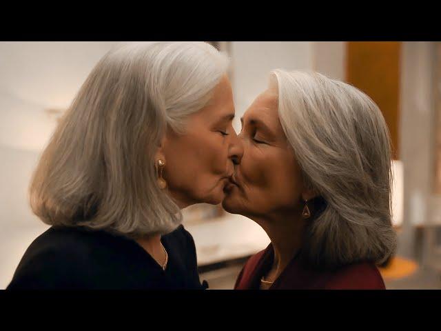 OLDER WOMEN OVER 50 in LOVE | Lesbian Kissing Video