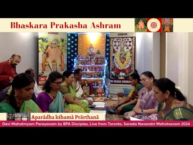 Devi Mahatmyam Parayanam by BPA Disciples, Live from Toronto, Sarada Navaratri Mahotsavam 2024