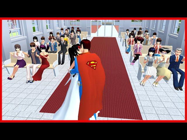 When Superman Gets Married || SAKURA School Simulator