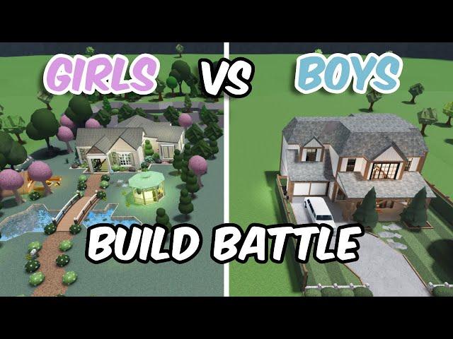 BOYS VS GIRLS HOUSE BUILD BATTLE in BLOXBURG...