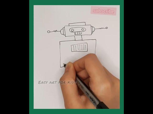 Easy Art For Kids | ROBOT DRAWING