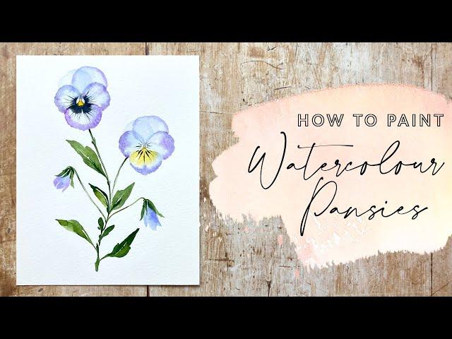 How to Paint Watercolour Pansies