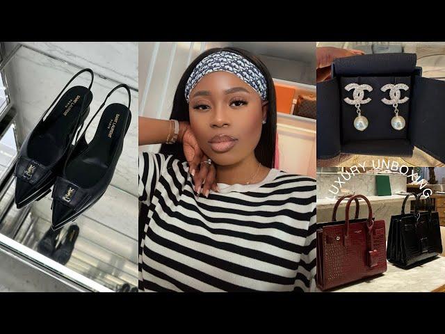 LUXURY SHOPPING UNBOXING | YSL,Gucci,Tory Burch,Burberry,Chanel + adidas Samba & MY WISHLIST 2024