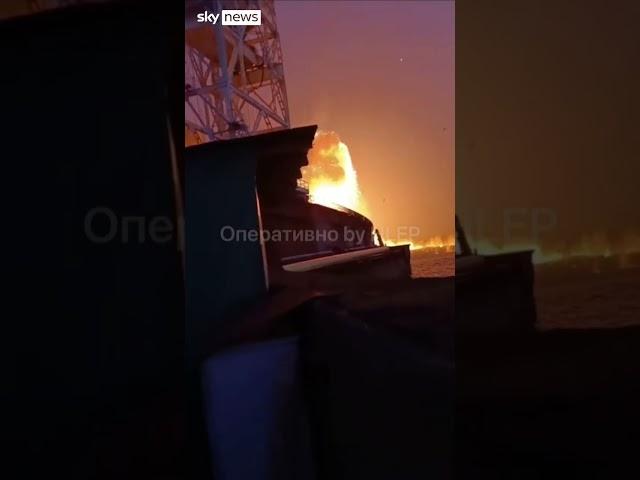 Moment Russian missile strikes Dnipro power plant