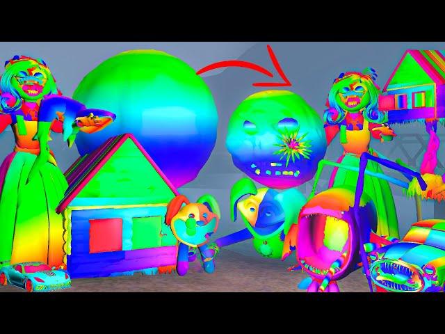 EVERYTHING TURNED INTO RAINBOW MONSTERS | HOUSE HEAD, DOGDAY, BLOOP, CAR EATER, SCARY MOON