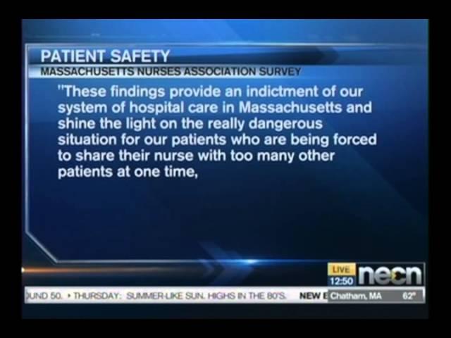 NECN News Covers Alarming Results RN Survey on State of Patient Care in Mass Hospitals