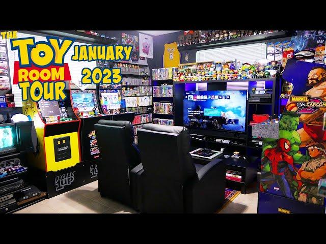 The ULTIMATE MAN CAVE! The Toy Room Tour January 2023 (My Toy Collection & Video Game Collection)