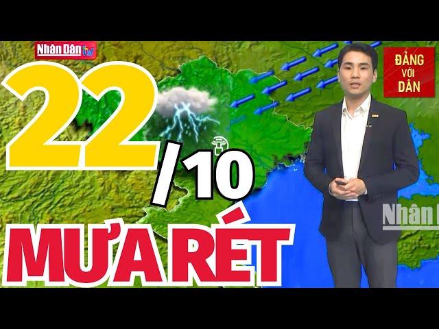 Dự Báo Thời Tiết Hôm Nay 22/10: Bản tin Dự Báo Thời Tiết trong 3 ngày tới mới nhất trên cả nước