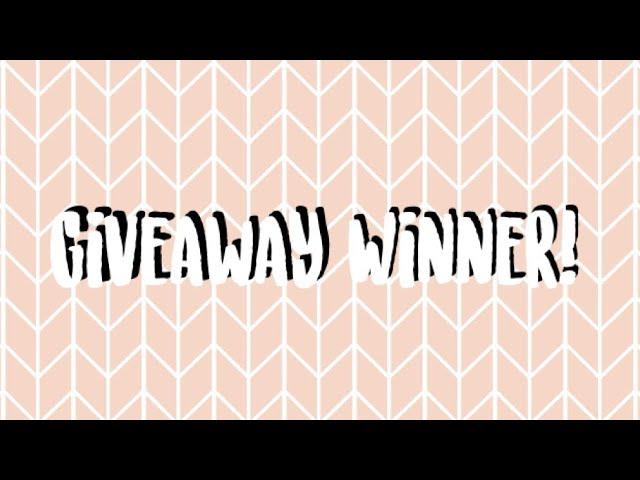 Giveaway Winner!