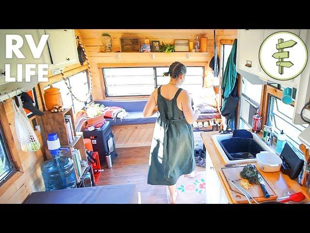 Woman’s Low Cost Living in a Renovated Camper Trailer