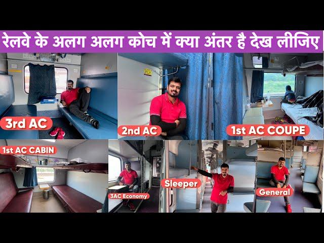 Different Class in Indian Railways | 1st AC To General Coach Explained