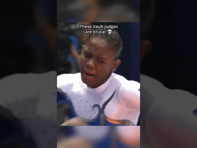 It's an automatic zero if you don't land feet first #gymnastics #zero #fall #sports #vault #judge