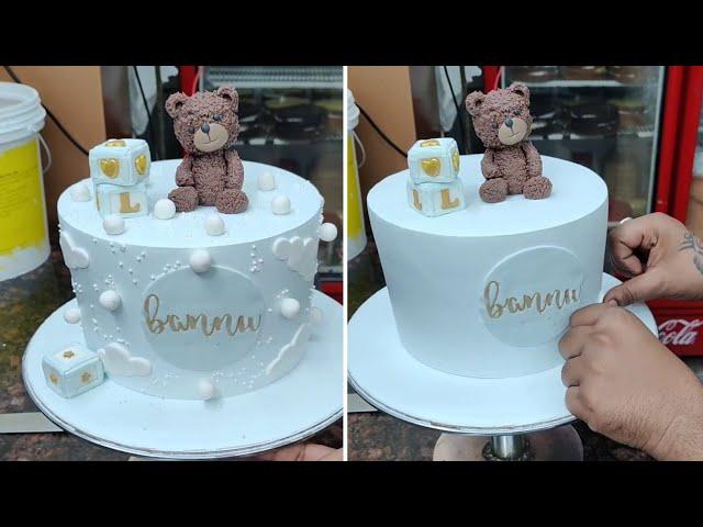 How To Make Teddy Bear Cake Making Process | Beautiful Birthday Cake Decoration