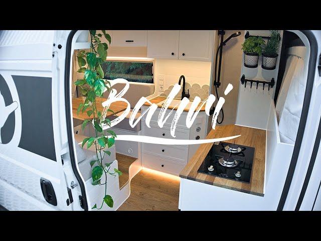 Luxury VAN TOUR with Shower  Lifting Bed ️Wifi  | Solar | Off-Grid | Home-Office | Tiny Home