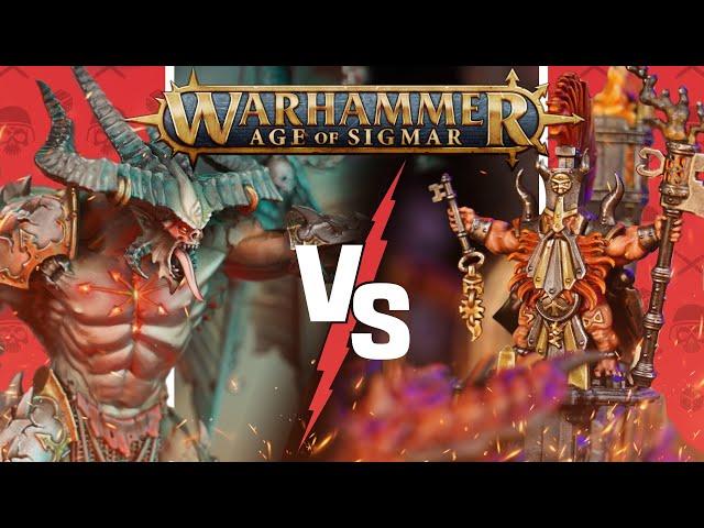 Fyreslayers vs Slaves to Darkness | Age Of Sigmar Battle Report