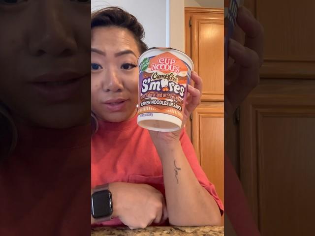 S’mores Flavor Cup Noodles? Limited Edition and I had to try it. #food #explorepage #shorts