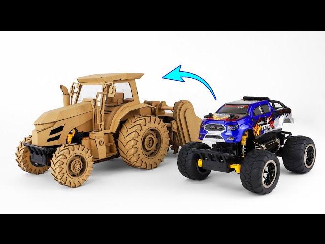 How to Make RC Tractor with Cardboard!