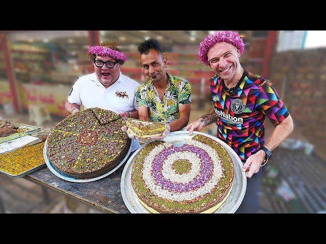 American Eats IRANIAN FOOD in MIRROR PALACE!! 7 Nuts Cake & Persian Roses in Kashan, Iran!!