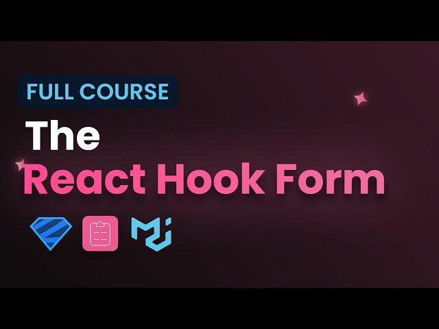 React Hook Form Tutorial (Zod + MUI) - Full Beginner to Advanced Course