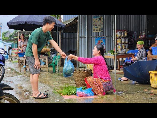 Pick wild vegetables to sell at the market and cook delicious meals from wild vegetables, poor girl