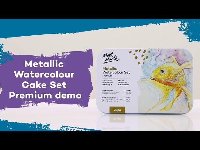 Metallic Watercolour Cake Set Premium 21 Piece demo