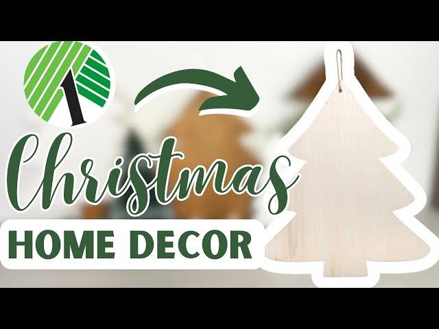 GENIUS WAYS TO USE THESE DOLLAR TREE CHRISTMAS WOOD TREES CHRISTMAS HOME DECOR