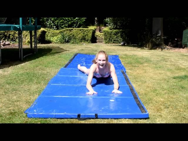 Slip and slide Gymnastics challenge