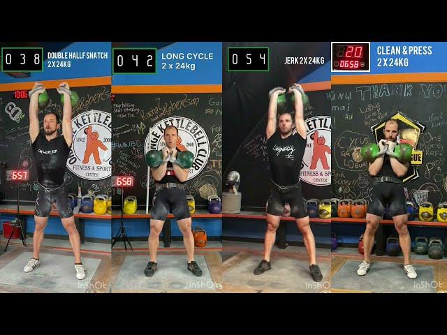 Four ways to get two kettlebells over your head by Denis Vasilev