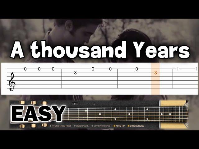 Christina Perri - A Thousand Years - EASY Guitar tutorial (TAB)