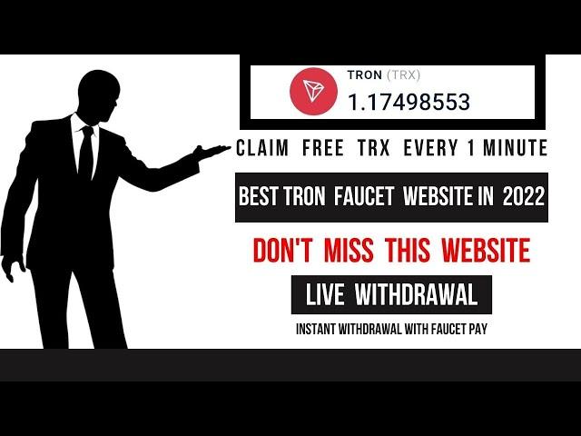 High Paying  Free Tron Faucet | Earn Free TRX Every 1 Minute | Live Withdrawal Proof | Best Faucet