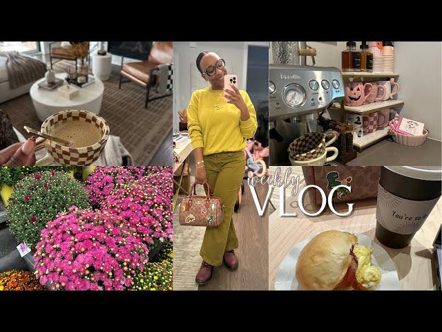 VLOG: EMBRACING FALL , BAKING, FALL DECOR & SHOPPING, COFFEE SHOP, FALL NESPRESSO & COFFEE STATION