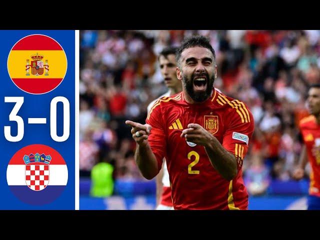 Spain vs Croatia 3-0 - All Goals and Highlights - EURO 2024