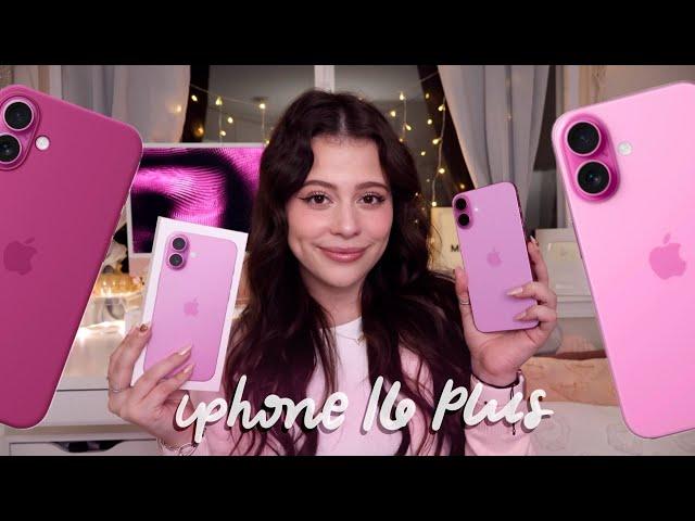 Pink iPhone 16 Plus UNBOXING *finally a PINK iPhone!!*⁺˚⋆୭⋆⁺