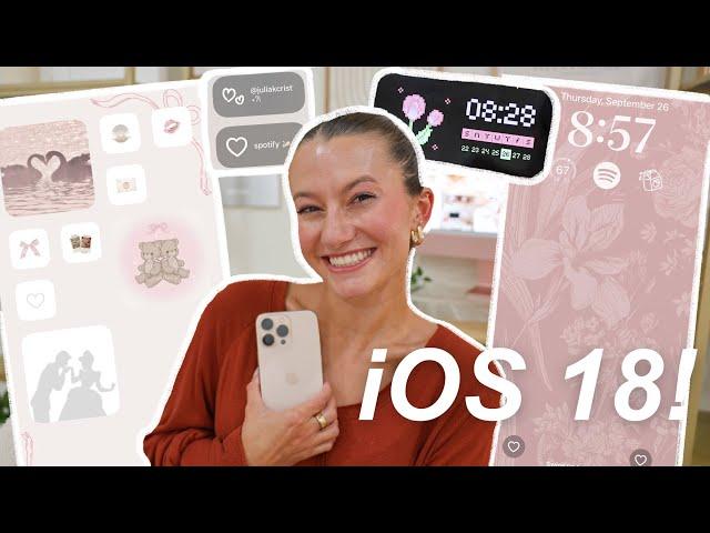 customizing my iPHONE 16 pro max with iOS 18 to be AESTHETIC! ⊹ ࣪ ˖ 𐙚 *pinterest inspired*