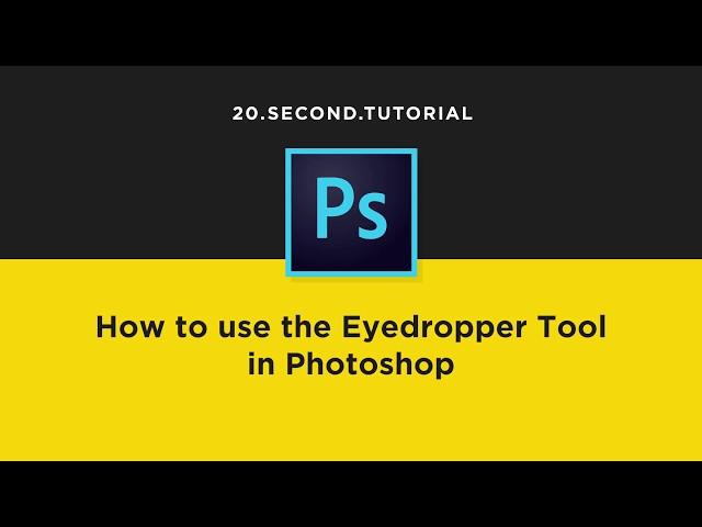 Pick and copy colors with the Eyedropper Tool in Photoshop | Adobe Photoshop Tutorial #19