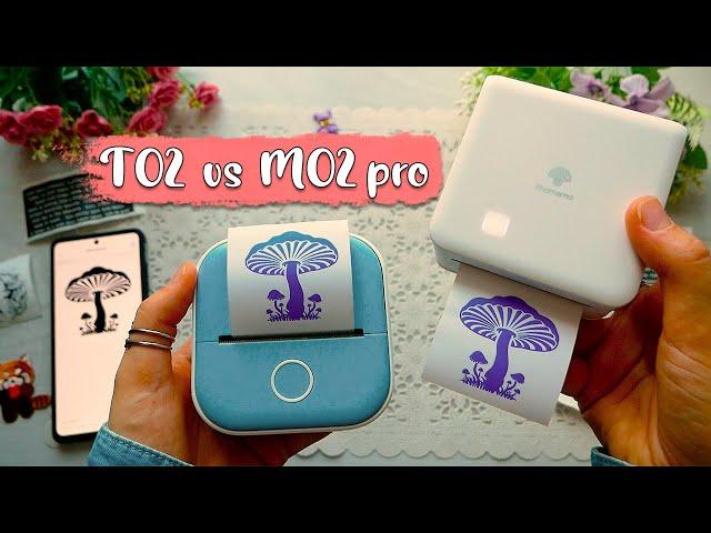 Mini Printer Comparison - Phomemo M02 pro vs T02 | 200 dpi vs 300 dpi | no ink stickers