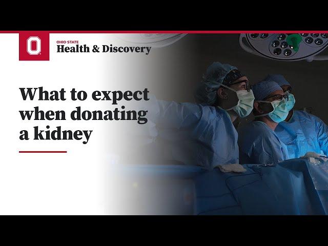 What to expect when donating a kidney | Ohio State Medical Center