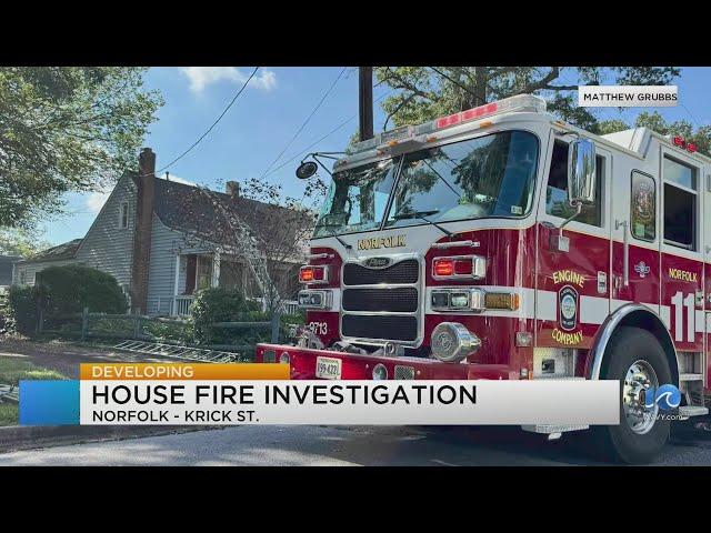 1 person and pets displaced after Norfolk house fire