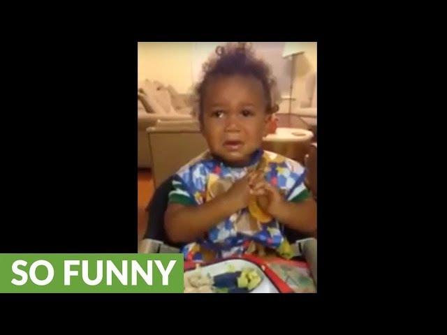 Baby throws temper tantrum when denied Coca-Cola