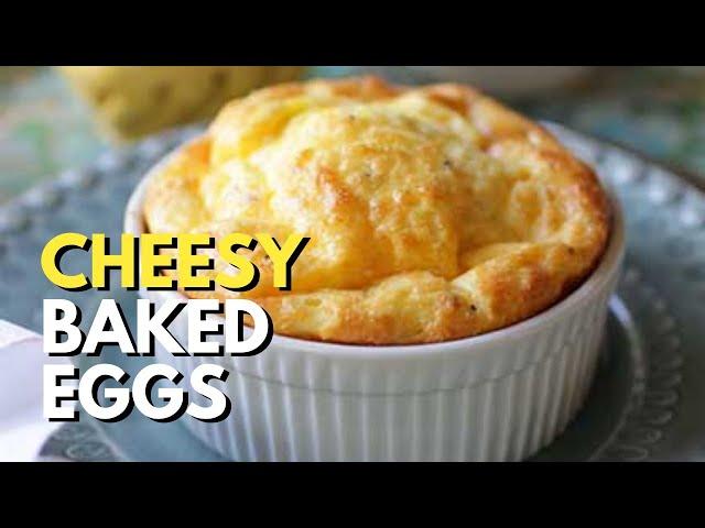 Easy Cheesy Baked Eggs - Less than 30 minutes - Single Serving!