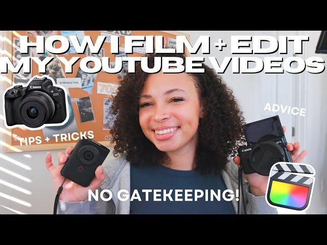 HOW I EDIT + FILM ALL MY VIDEOS! *no gatekeeping around here* (2023) | aliyah simone